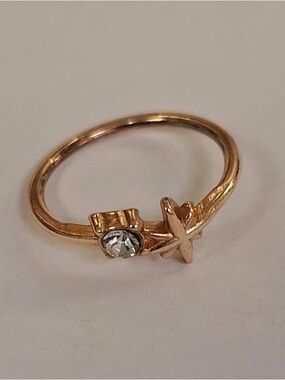 Gold Celestial Themed Bypass Ring